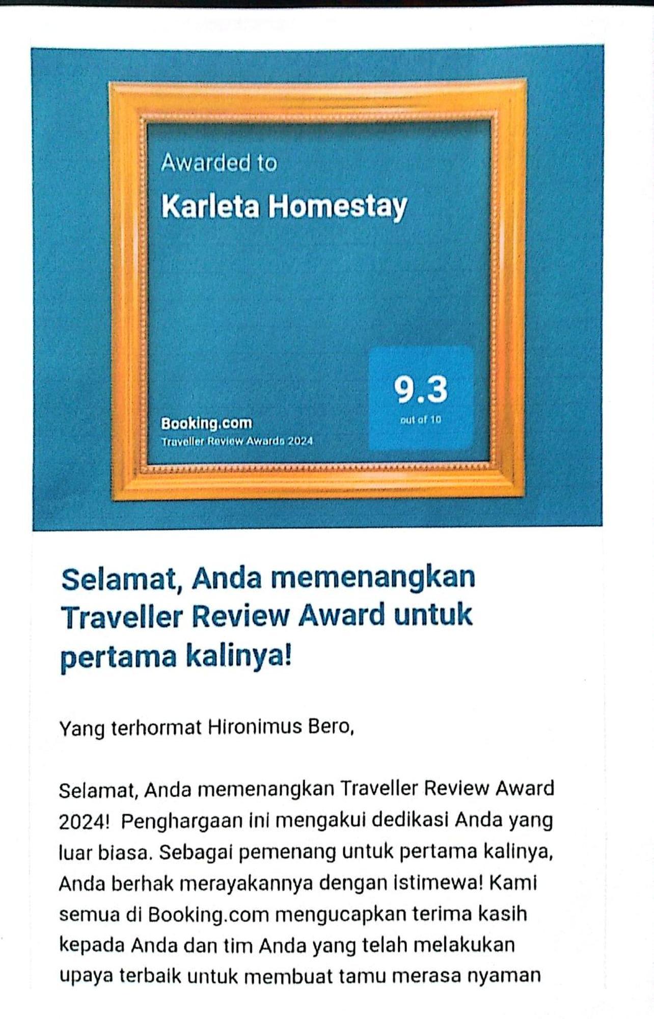 Karleta Homestay Ruteng Exterior photo